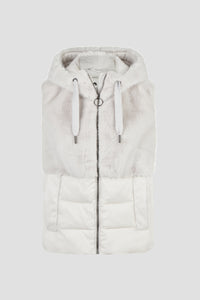 Barbara Lebek Gilet 15007062 – Silver – front
