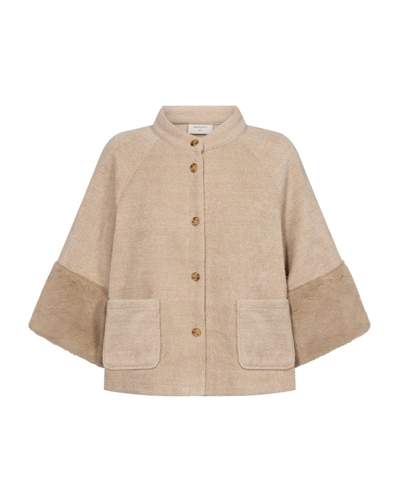 Freequent Gabby Jacket with Faux Fur Cuffs