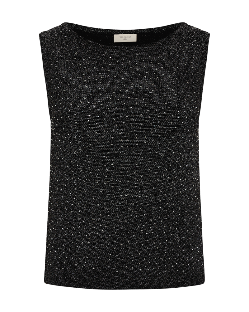 Freequent Viska Metallic Rhinestone Top