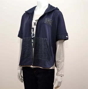 Barbara Lebek Hooded Zip Jacket 16261062 – DARK DENIM – view 2