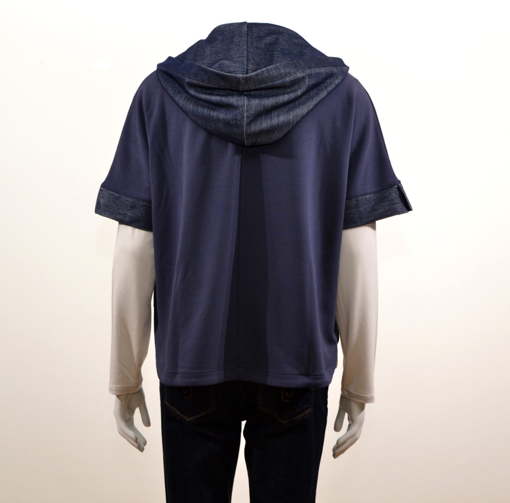 Barbara Lebek Hooded Zip Jacket 16261062 – DARK DENIM – view 3