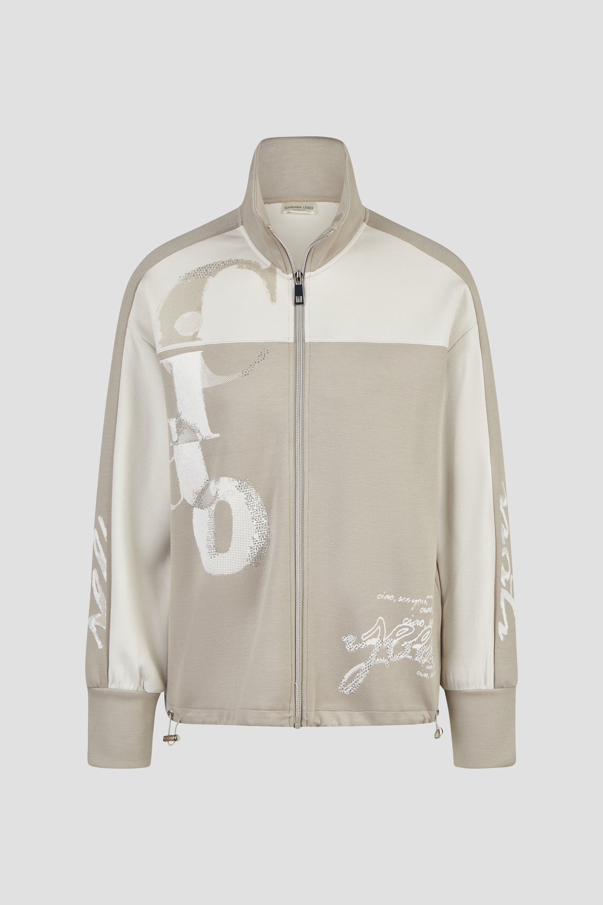 Barbara Lebek Sweat Jacket 16292062 – TAUPE – front