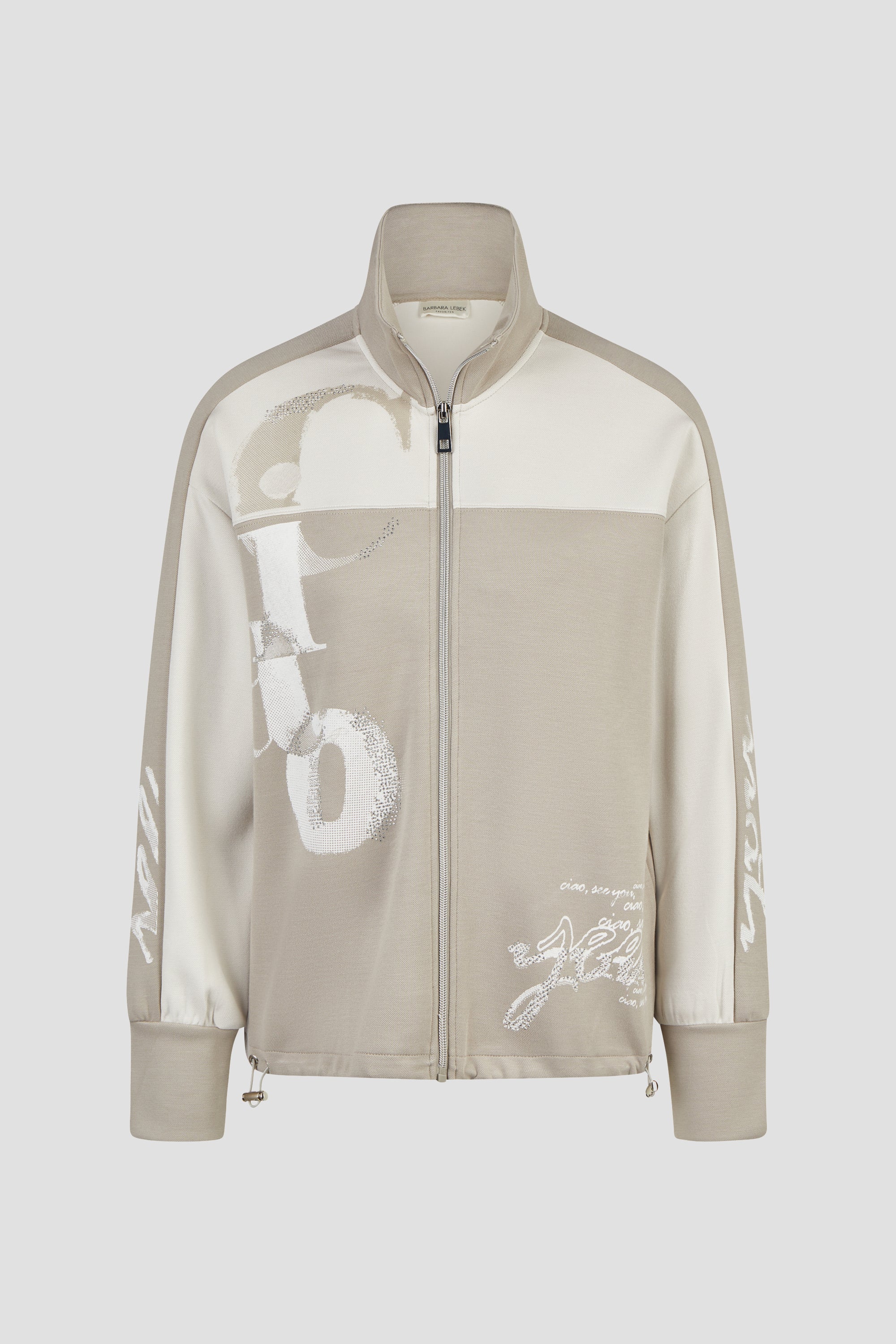 Barbara Lebek Sweat Jacket 16292062 – TAUPE – front