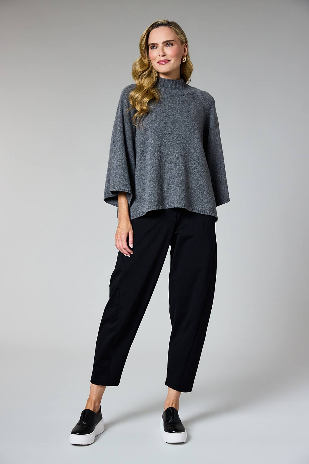Deck Barrel Leg Trousers 2511 – Black – view 1