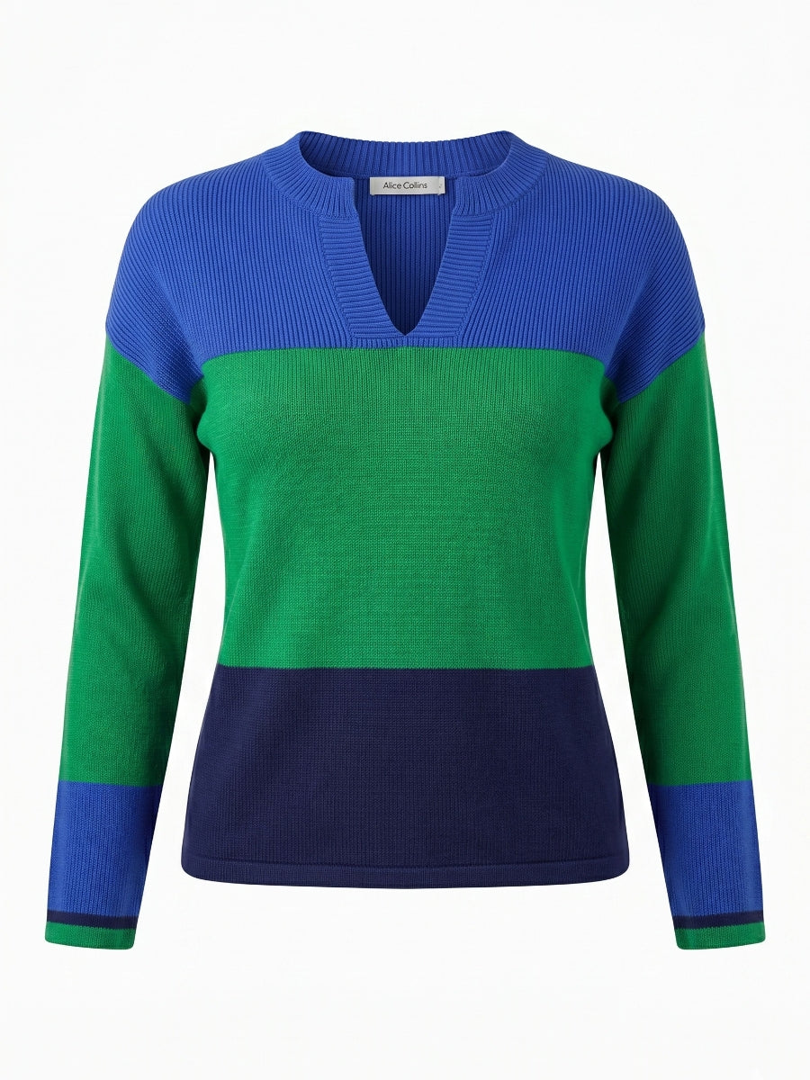 Alice Collins Naomi Pullover 037A027 in EMERALD GREEN, front photo