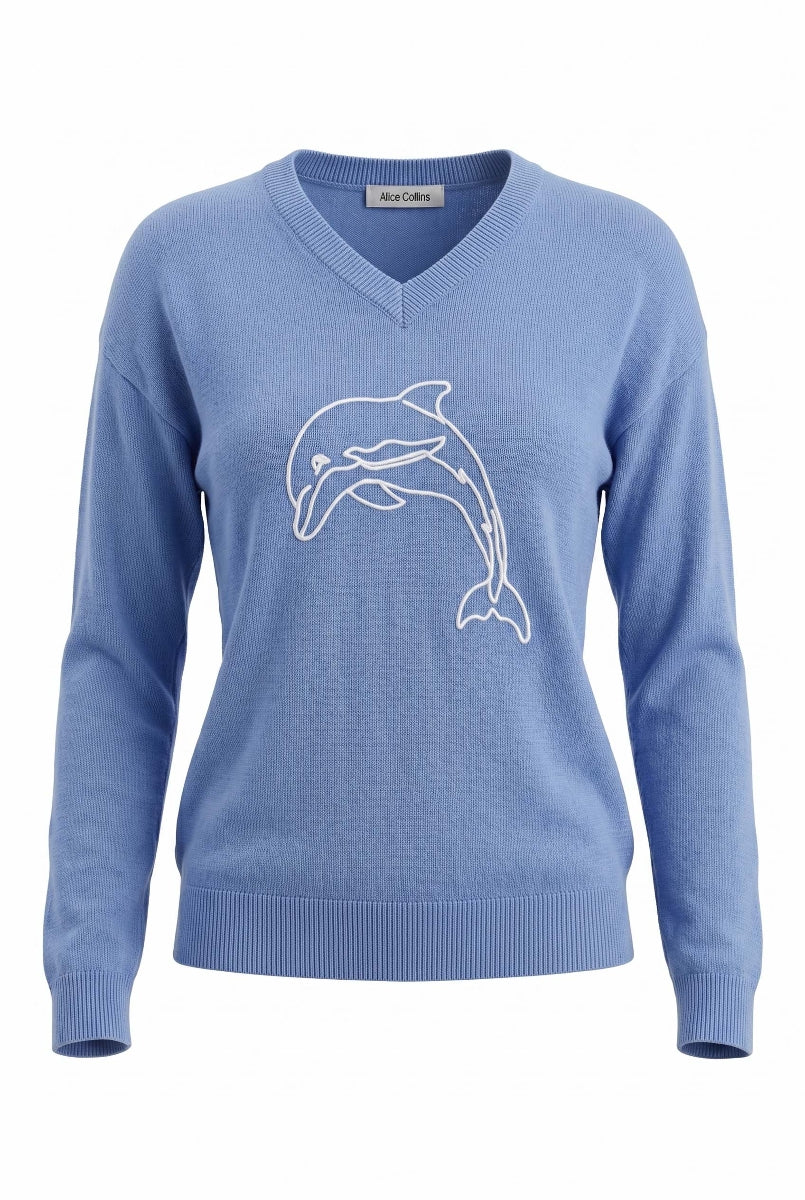 Alice Collins Flipper Pullover 037A144 in ICE BLUE, front photo