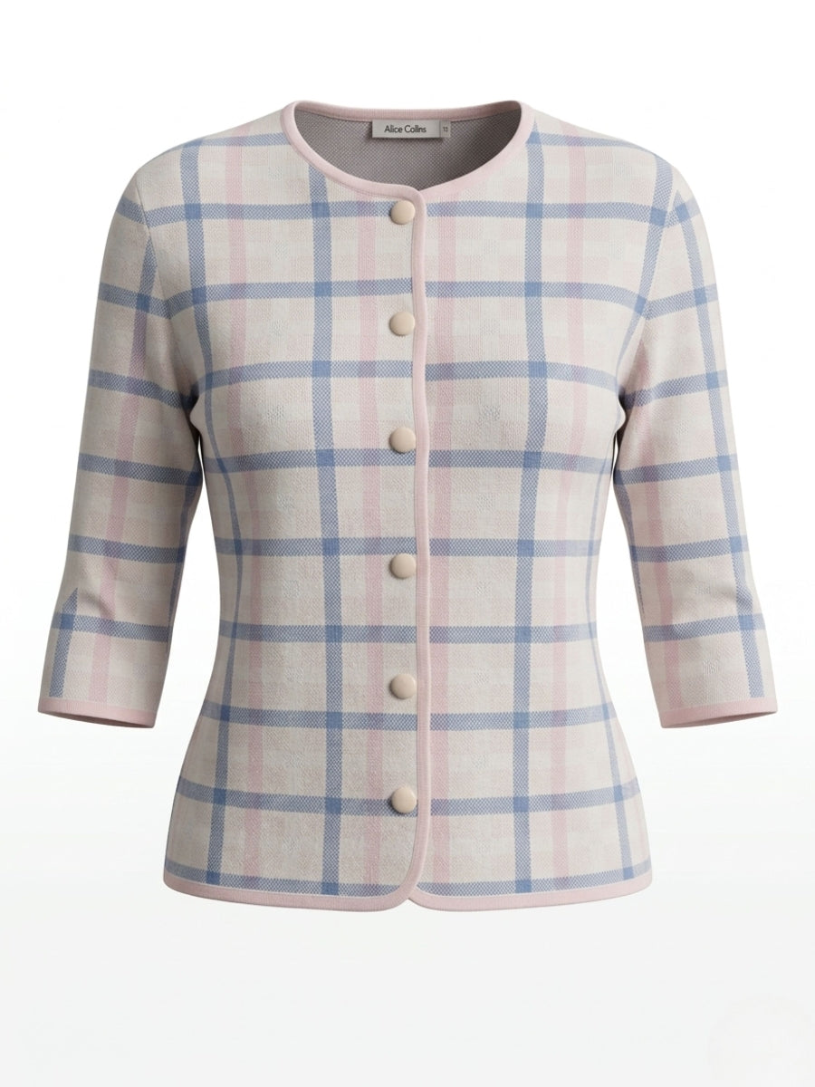 Alice Collins Lucy Cardigan 037A116 in ICE BLUE, front photo