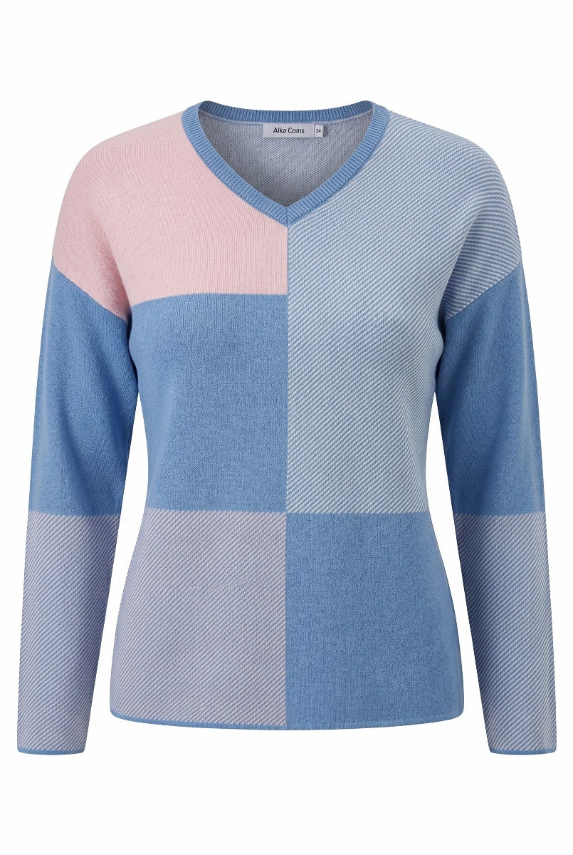 Alice Collins Maude Pullover 037A052 in SKY BLUE, front photo