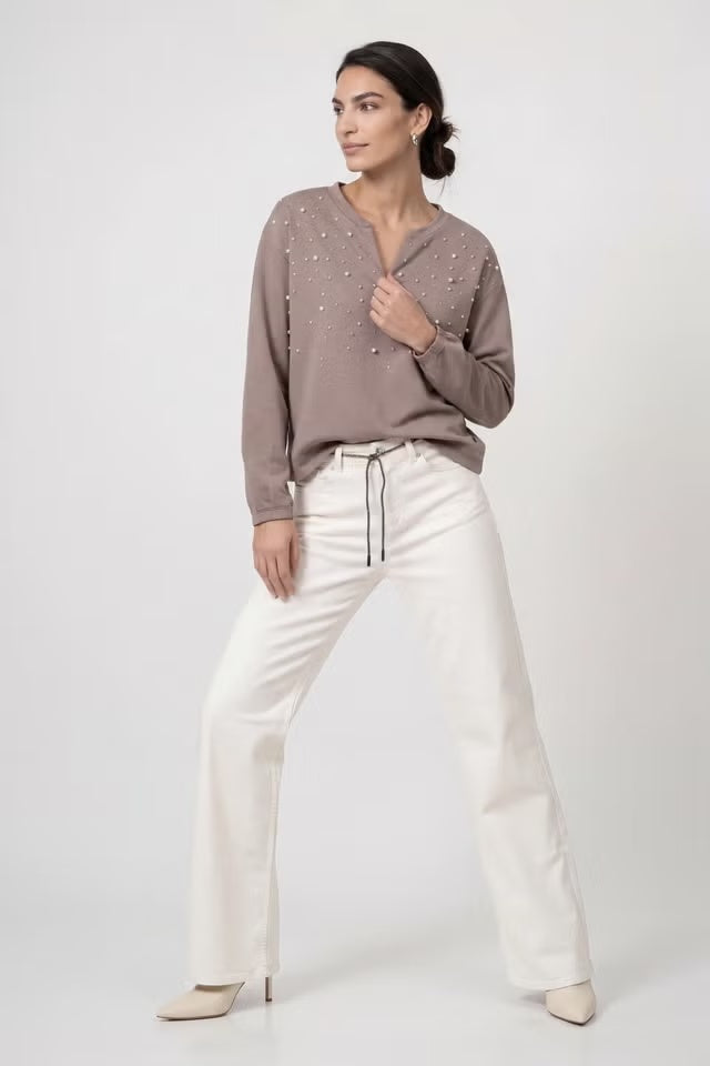 Monari Pearl Detail Sweatshirt 809777