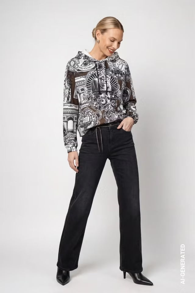 Monari Emblem Print Hoodie 809853