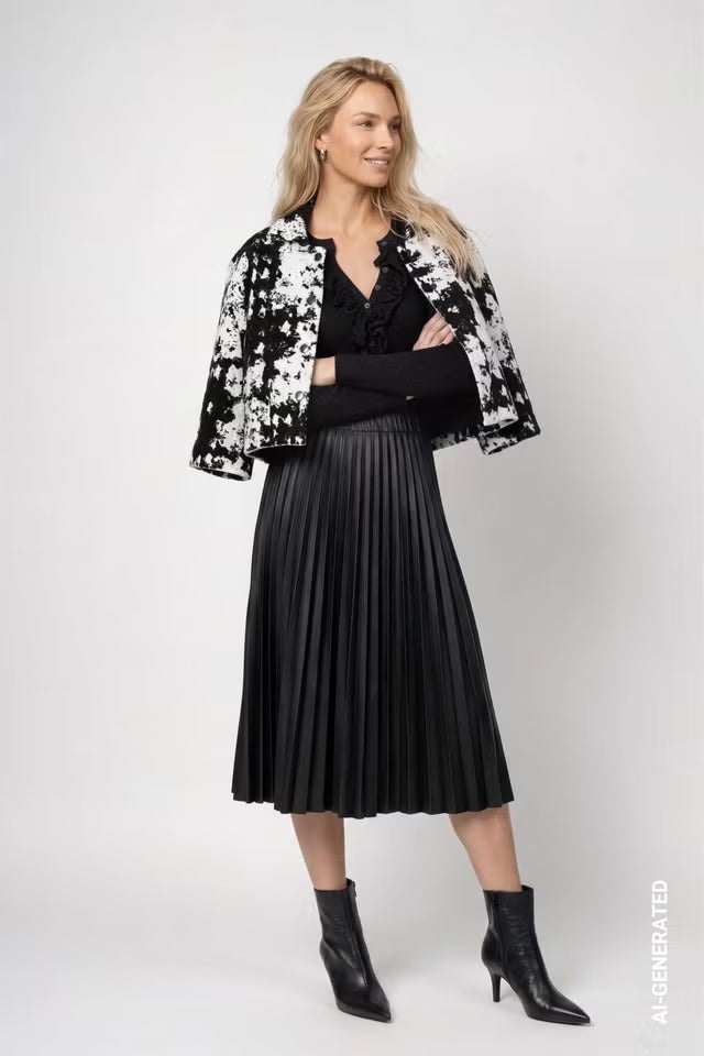 Monari Jacquard Knit Cape 809934