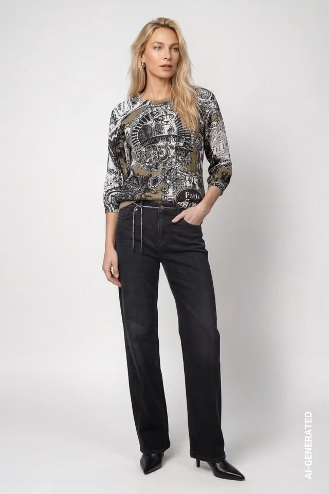 Monari Emblem Print Jumper 809942