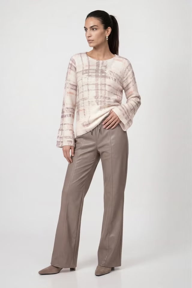 Monari Check Knit Jumper with Lurex 810073