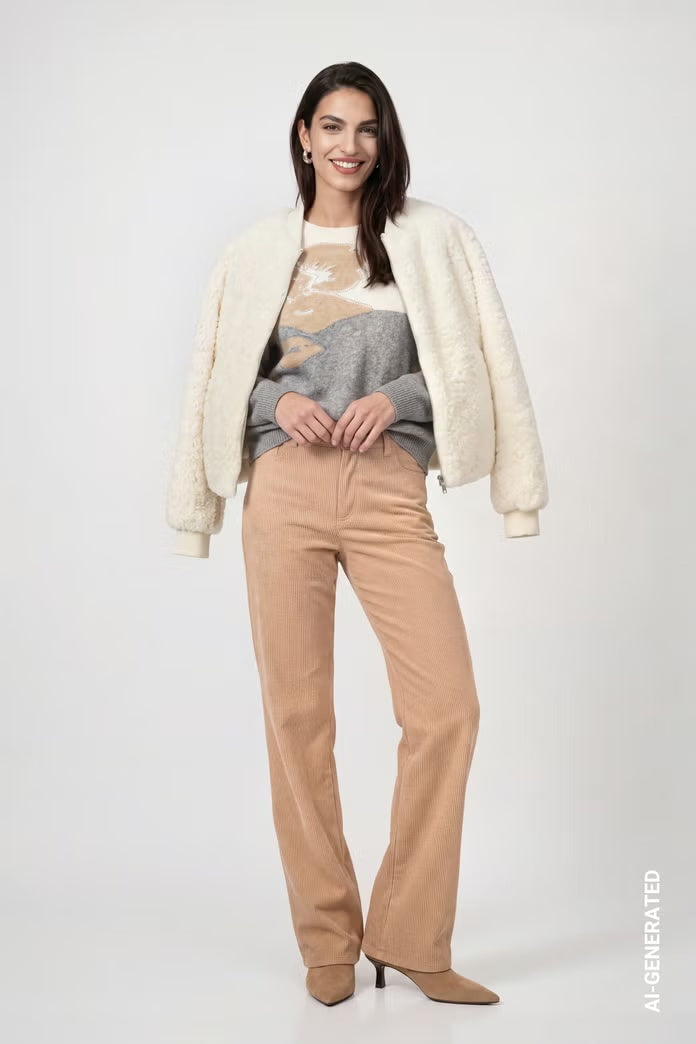 Monari Wide Leg Cord Trousers 810126