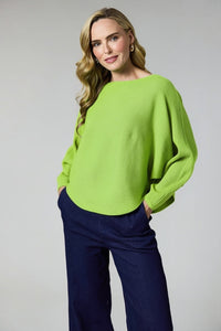 Deck Ribbed Batwing Knit 8948 – LIME – view 1