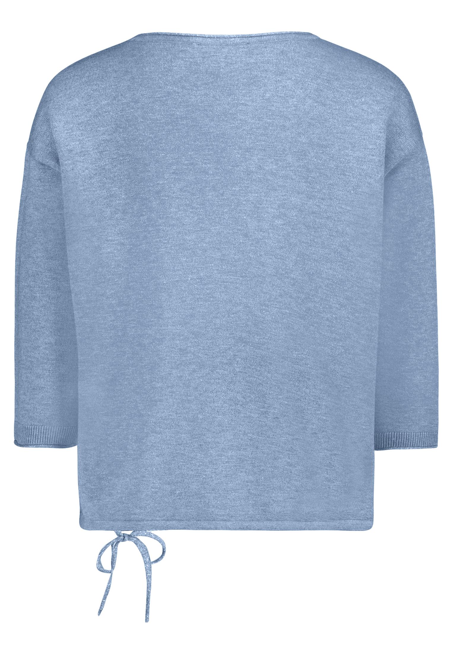 Betty Barclay lettering tie-detail knit jumper in blue, 5504/2044, photo 2