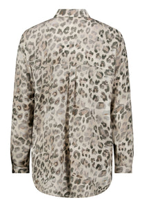 Betty Barclay animal print longline shirt blouse in grey, 8126/1757, photo 1