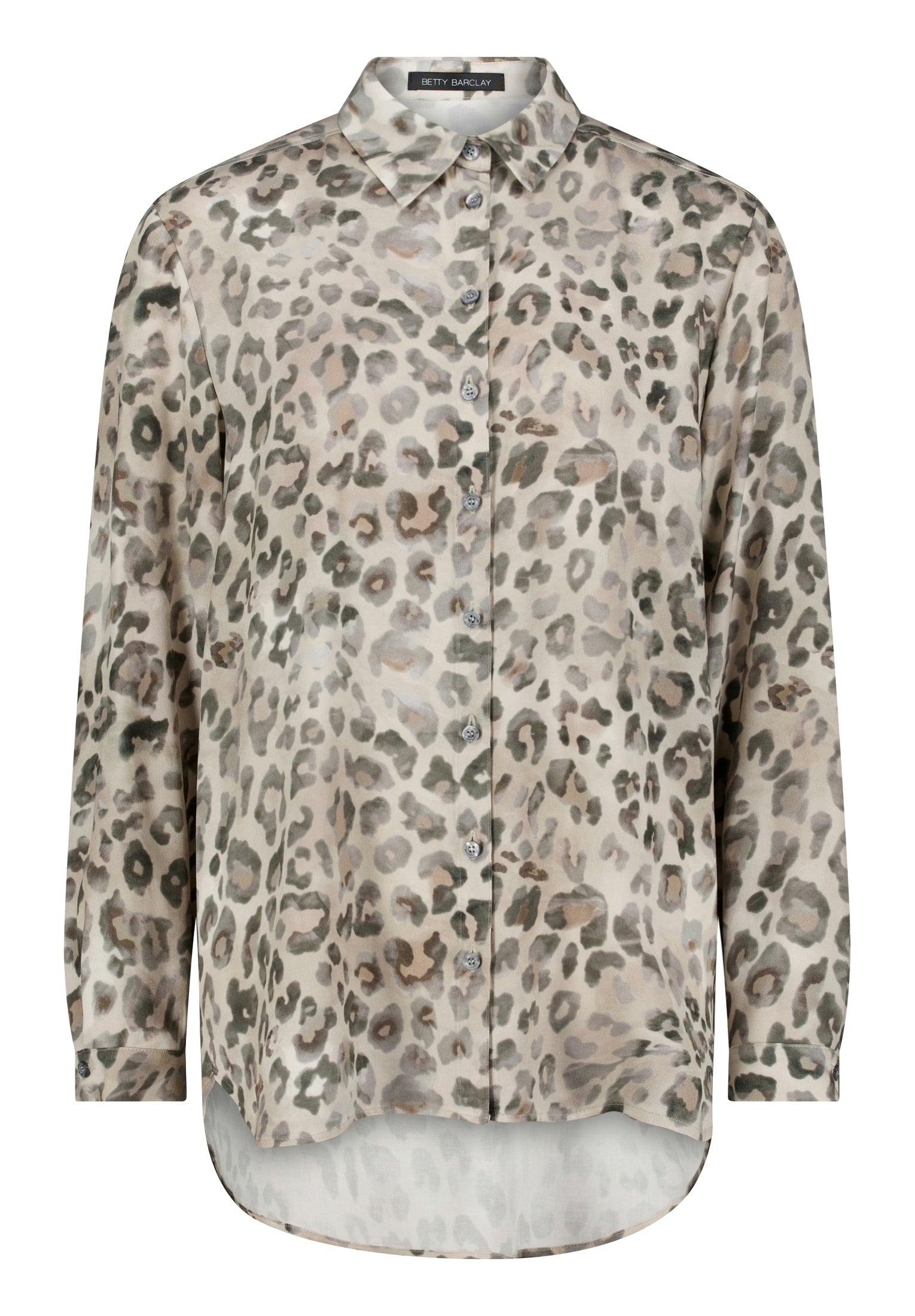 Betty Barclay animal print longline shirt blouse in grey, 8126/1757, photo 3