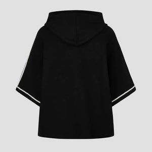 Barbara Lebek Hooded Knit Jacket 15677062 – Black – back