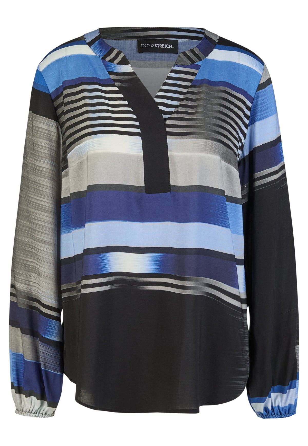 Doris Streich blue striped blouse 249632