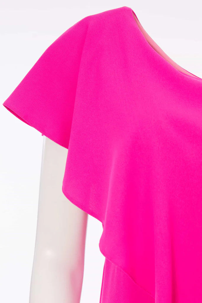 Over Frill Section Jumpsuit in Pink