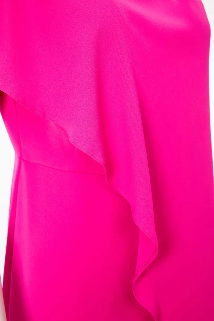 Over Frill Section Jumpsuit in Pink