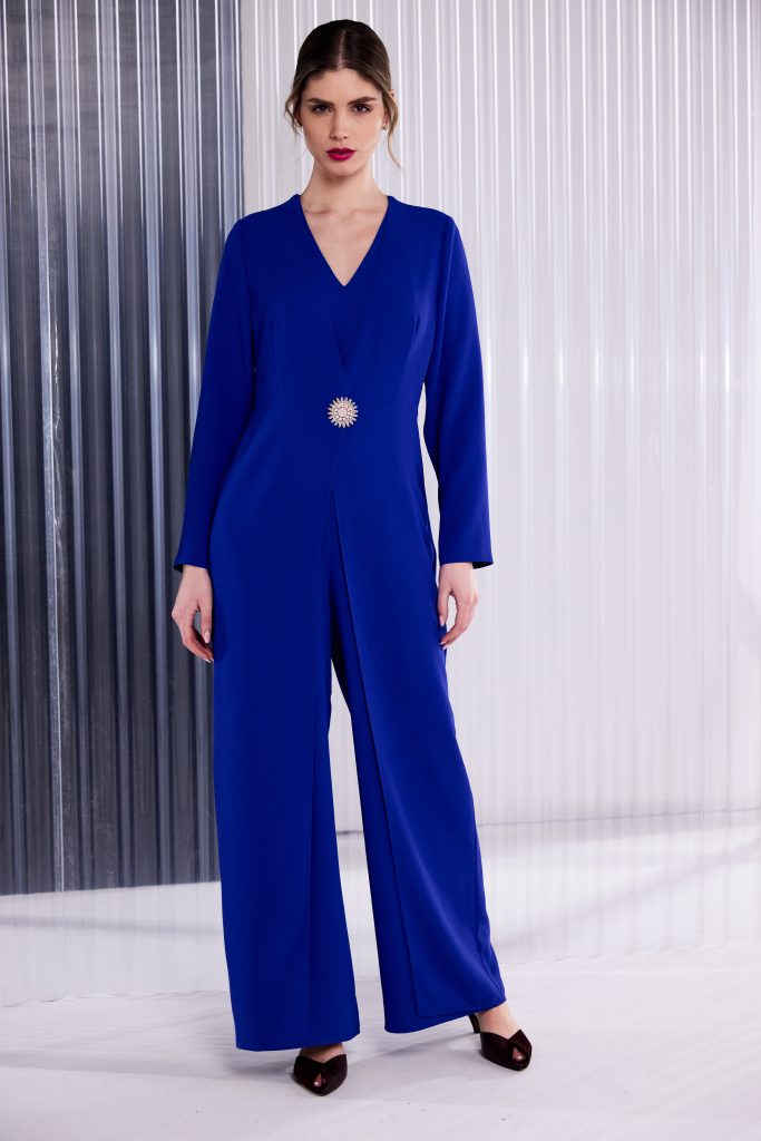 Kate Cooper Royal Blue Clasp Detail Jumpsuit AW26138
