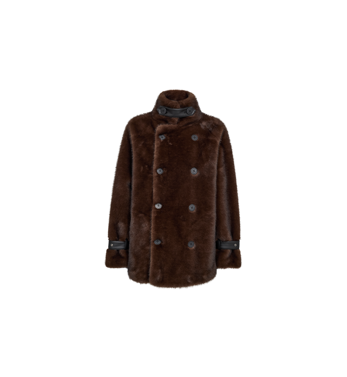 Mos Mosh Nanette Chocolate Faux Fur Jacket 181500