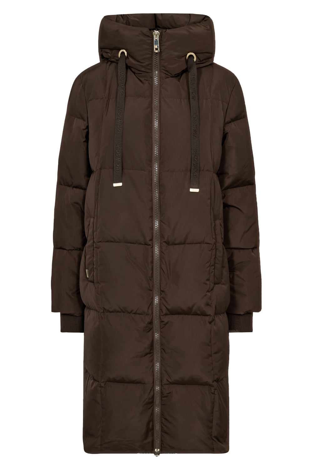 Mos Mosh Nova Square Down Coat 139560 — Chocolate front view