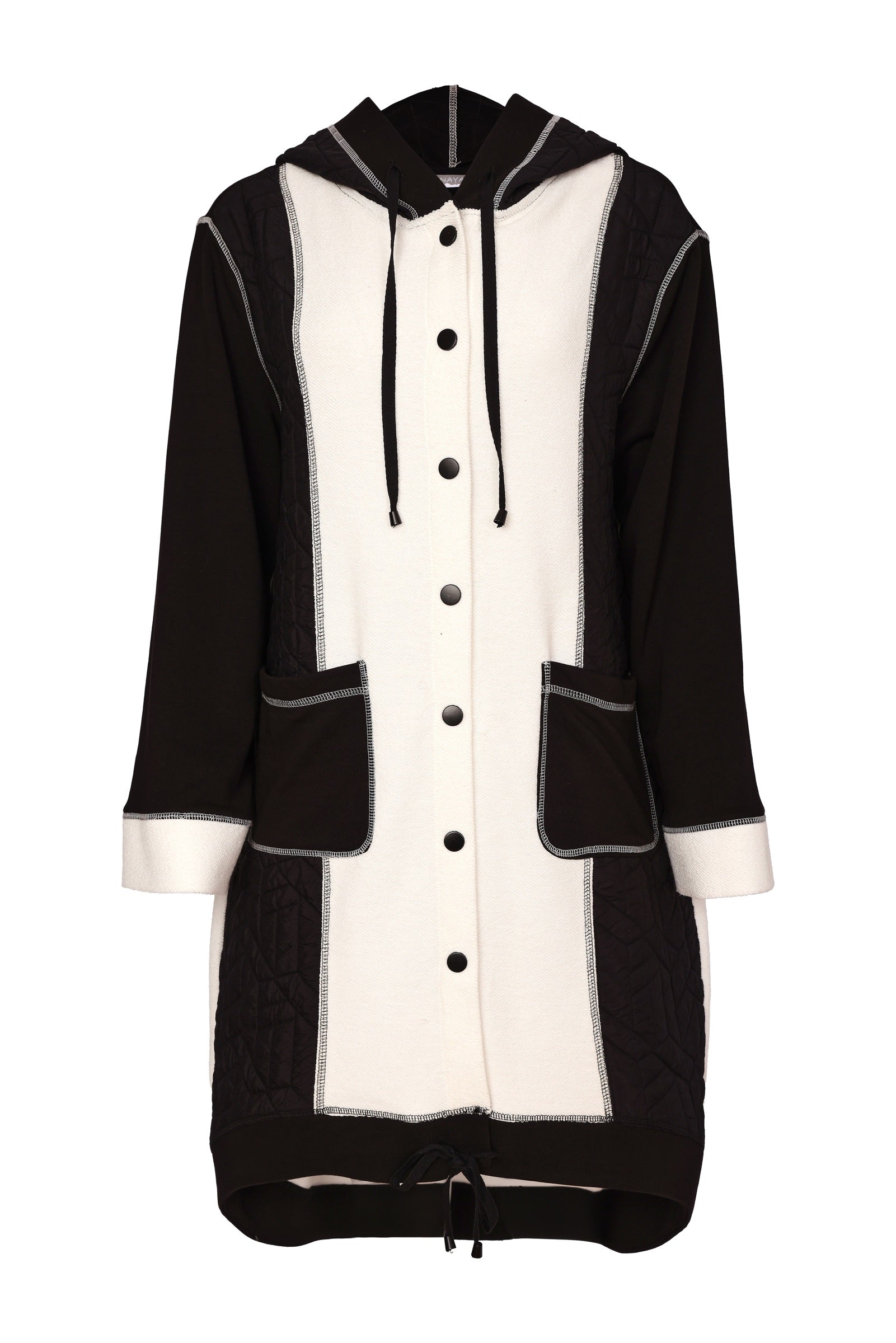 Naya Two Tone Hooded Coat – NAW26151