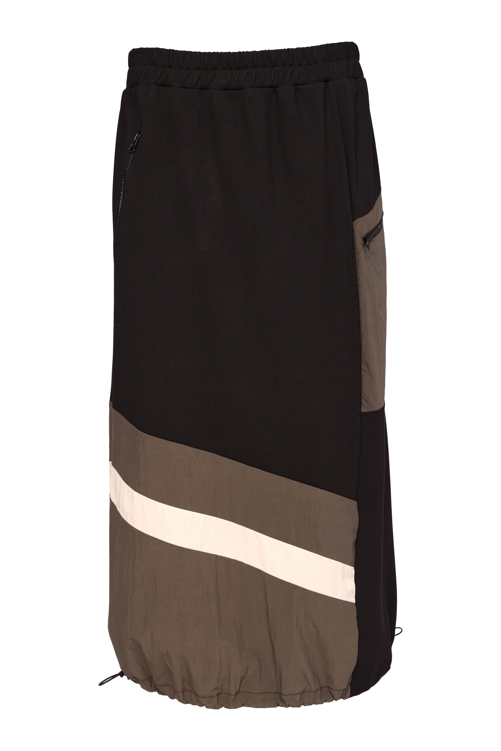 Naya Drawstring Hem Skirt With Colour Angled Panels