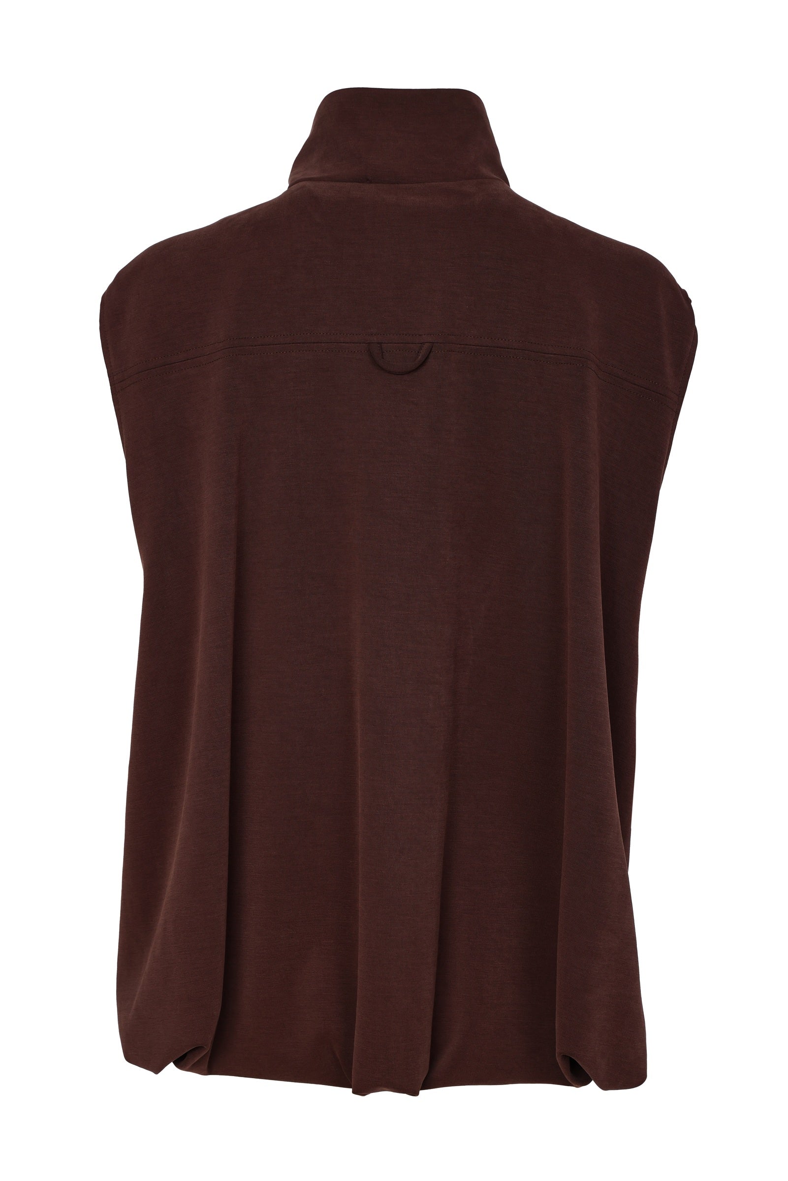 Naya Puff Ball Hem Zip Waistcoat With Contrast Pockets