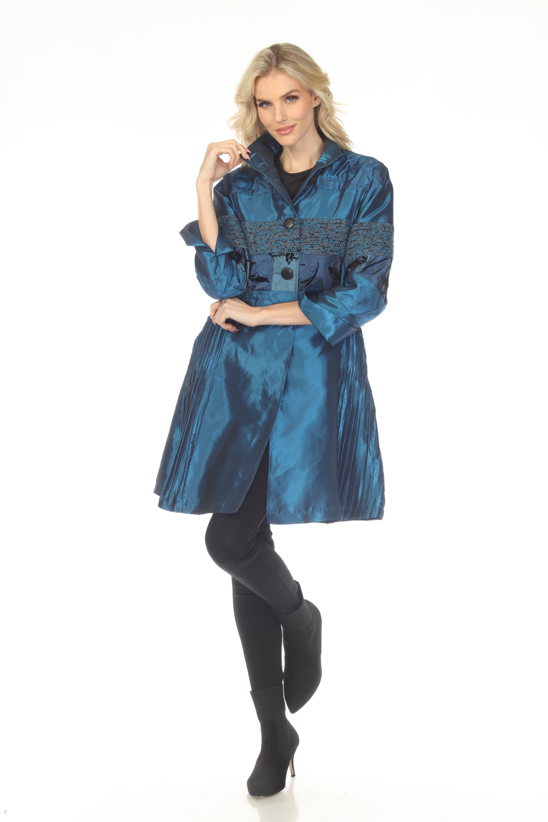 Oopera C2648 raincoat in blue, front