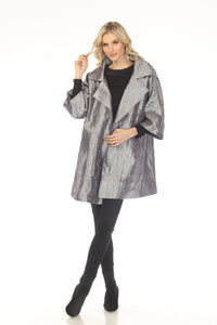 Oopera J2612 raincoat in silver, front