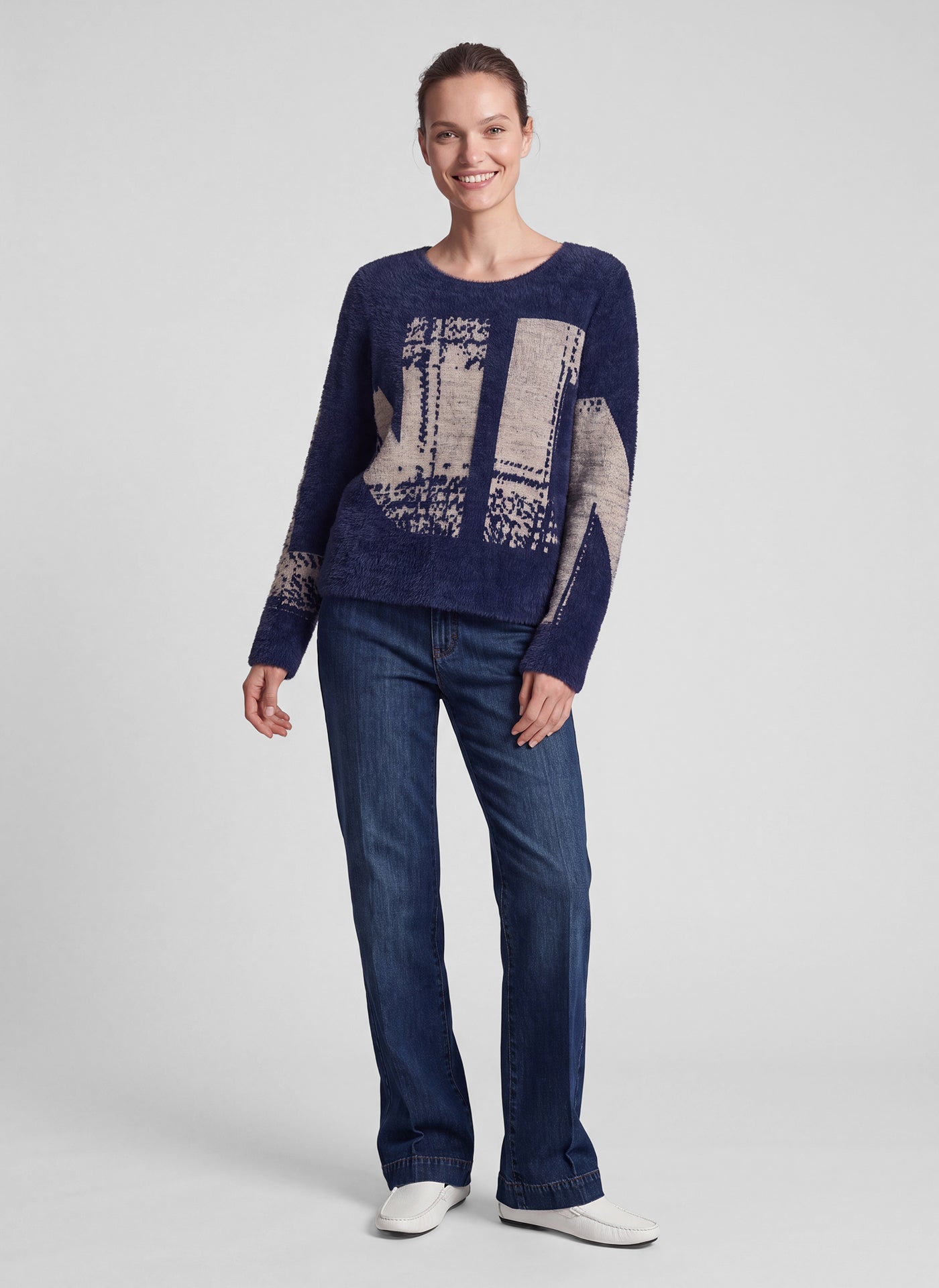 Rabe Graphic Jumper - Dark-Blue - 113611