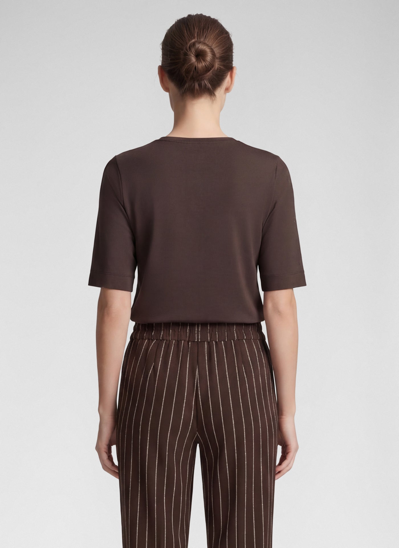 Rabe Graphic Cotton T-Shirt - Chocolate - 111308
