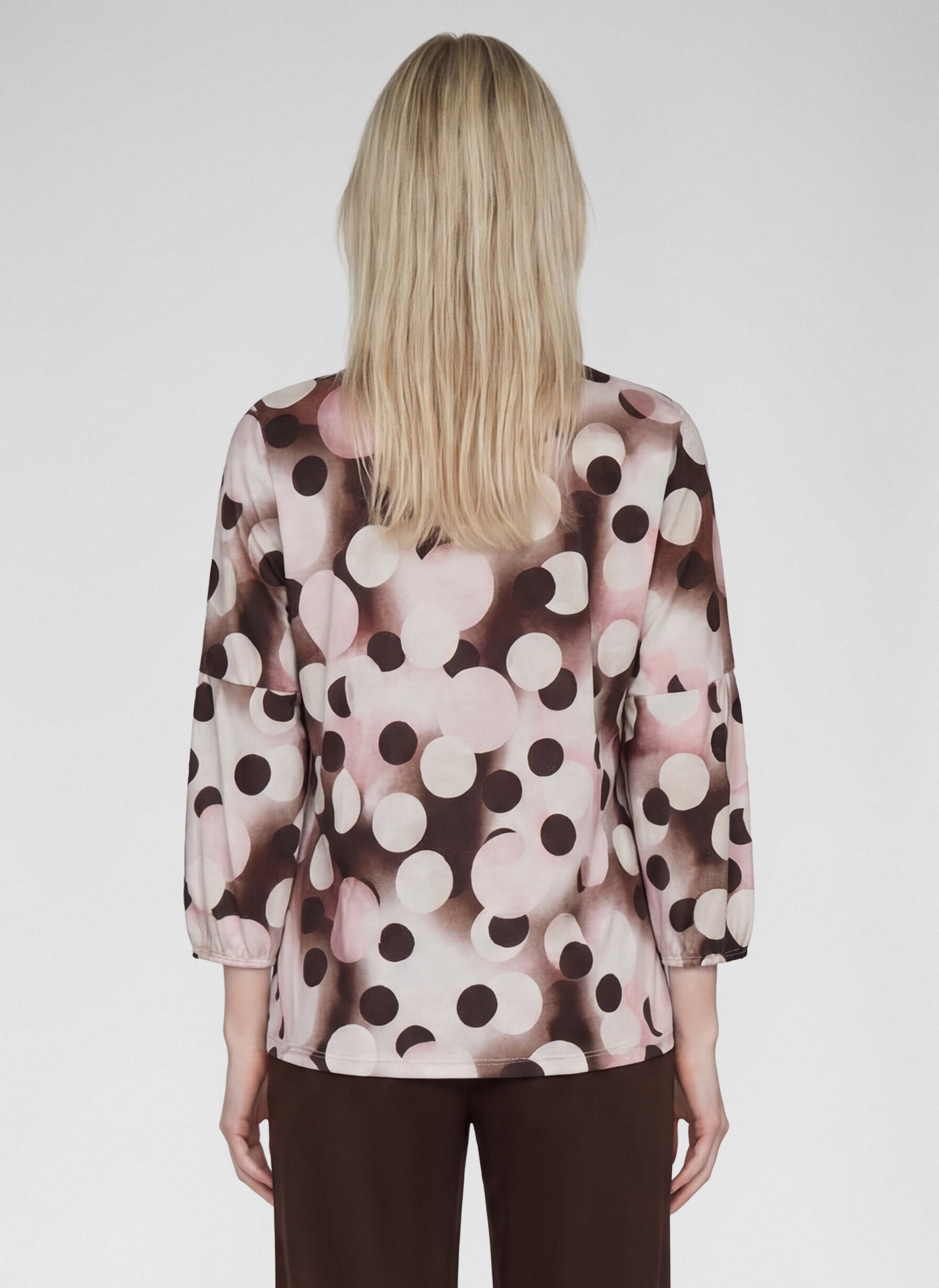 Rabe Spot Print Cotton Top - Blush - 111369