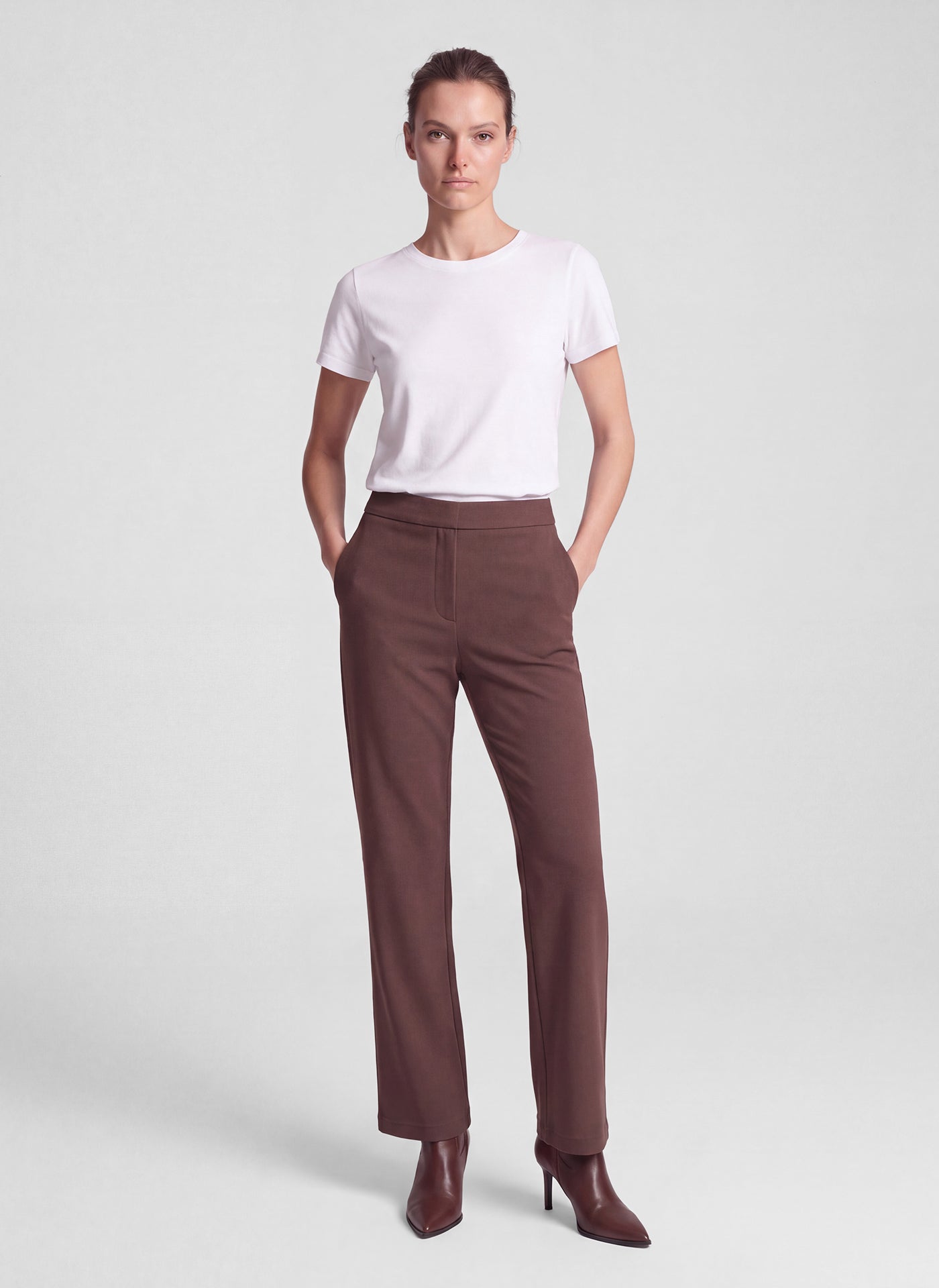 Rabe Stretch Trousers - Coffee - 122455