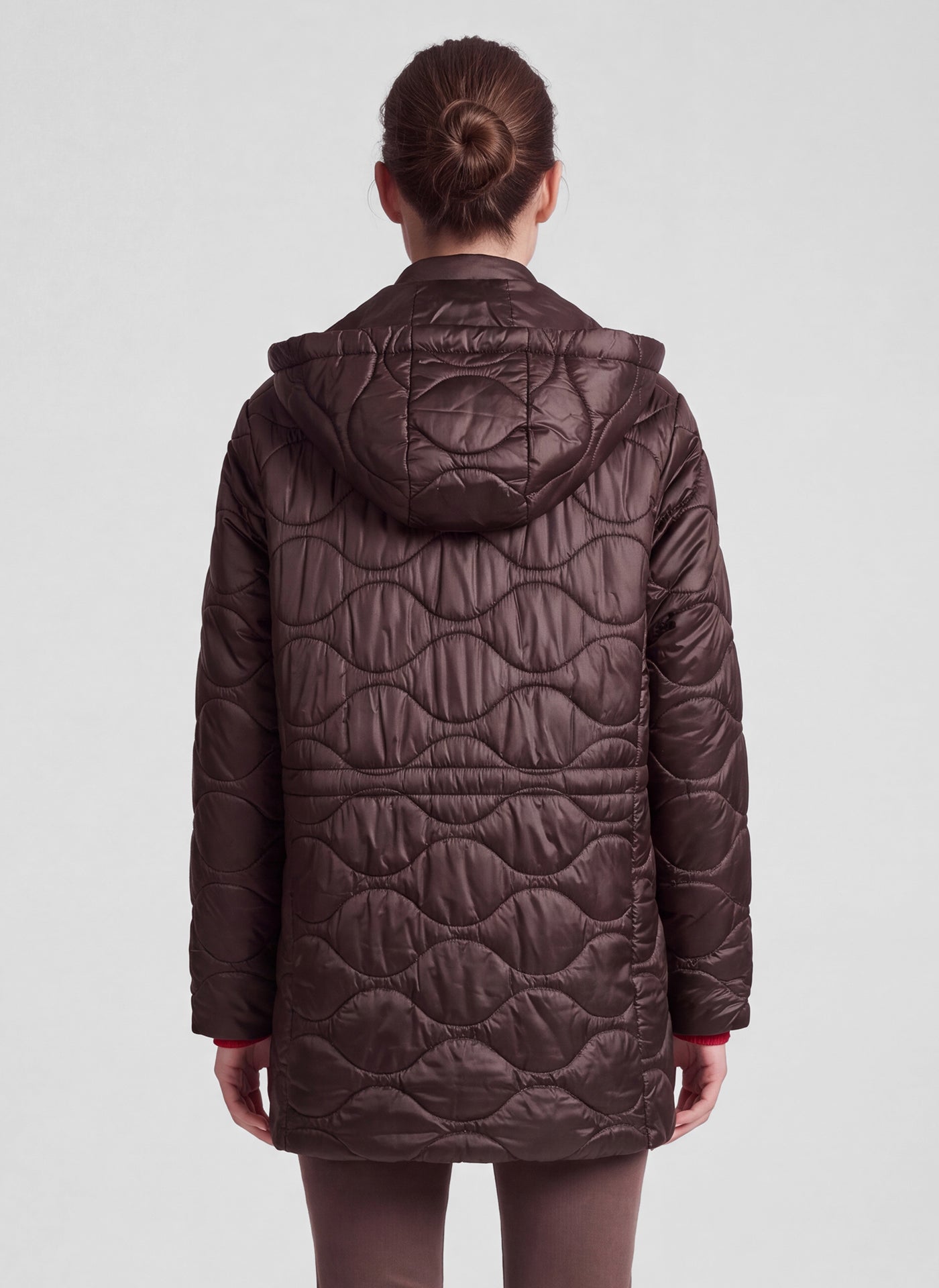 Rabe Hooded Quilted Jacket - Chocolate - 122822