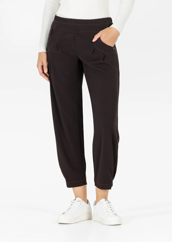 Stehmann Rachell dark brown trousers, front view