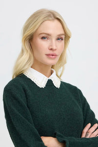 B.Young Victory Off-White Pearl-Detail Collar 20820100 — close