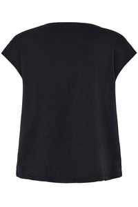 B.Young Isa Draped Neck Blouse 20819713 — Black back