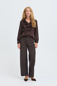 Krista chocolate wide-leg jeans 20819800 — front
