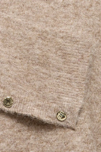 B.Young Milou Button-Sleeve Jumper 20820105 — Biscuit detail