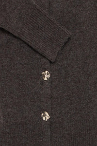 B.Young Ophelia Chocolate Button Cardigan 20820107 — detail