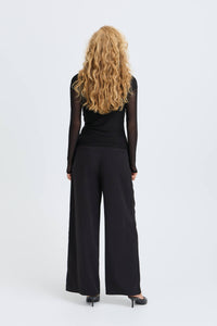 Toa black draped wrap top 20819812 — back