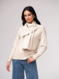 Elena Wang Jumper with Detachable Scarf 37022