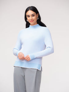 Elena Wang Ribbed Mock-Neck Jumper 37088
