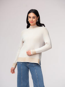 Elena Wang Ribbed Mock-Neck Jumper 37088