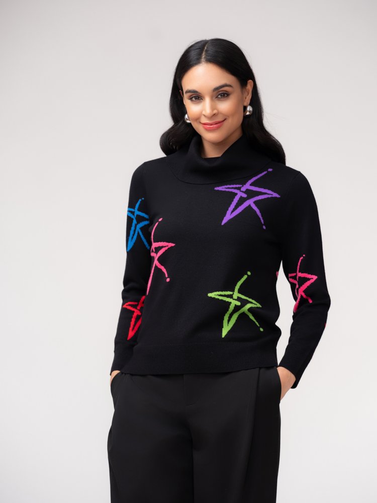 Elena Wang Star Motif Jumper – Multicolour 37178